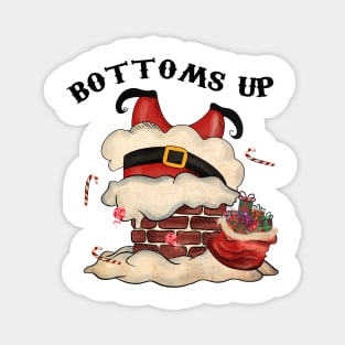 Bottoms Up, Vintage Santa Magnet