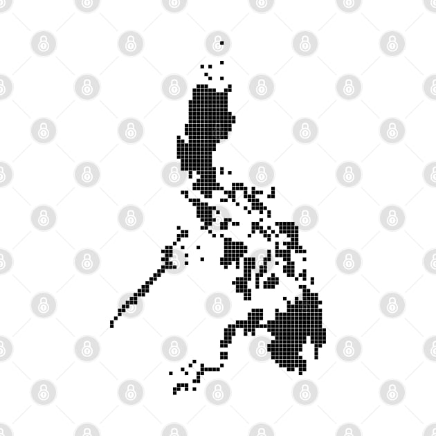 Philippines Pixel Art (Black) by inotyler