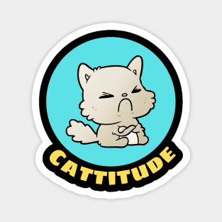 Cattitude | Cute Cat Pun Magnet