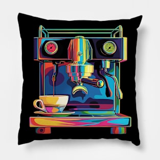 Barista Coffee Maker Pop Art Pillow