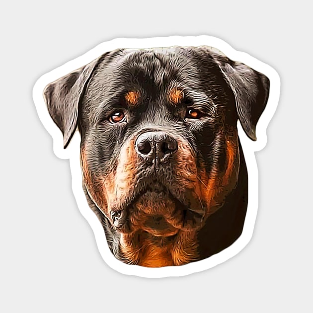 Rottweiler Dog Magnet by Elarex