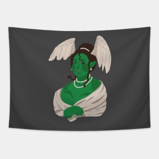 Alt Medusa's Smile - Lineless Winged Gorgon Medusa Portrait Tapestry