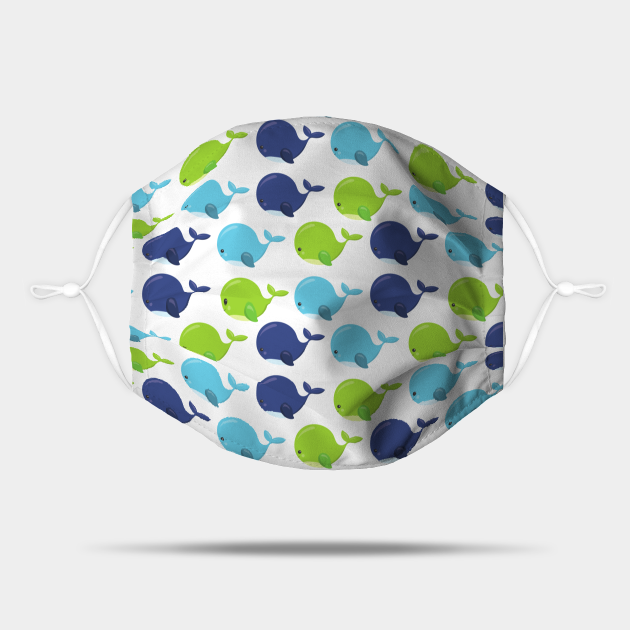 Whale Pattern, Cute Whales, Sea Life - Blue Green - Cute ...