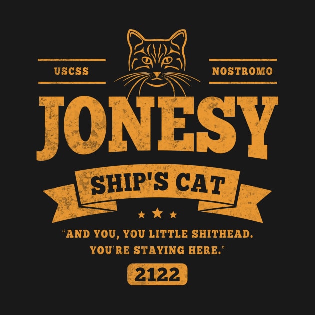 Jonesy Alien Cat Funny Movie Vintage by Salsa Graphics