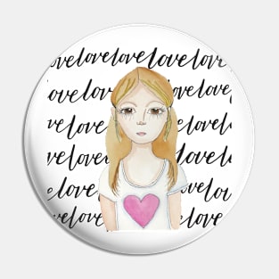 Lots of Love Girl by Lisa Casineau Pin