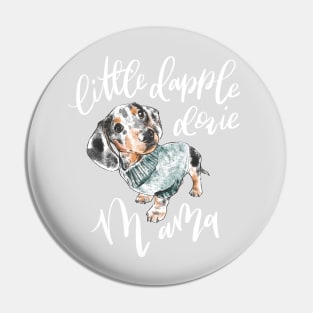 Dapple Doxie Mama, Black in Blue Pin