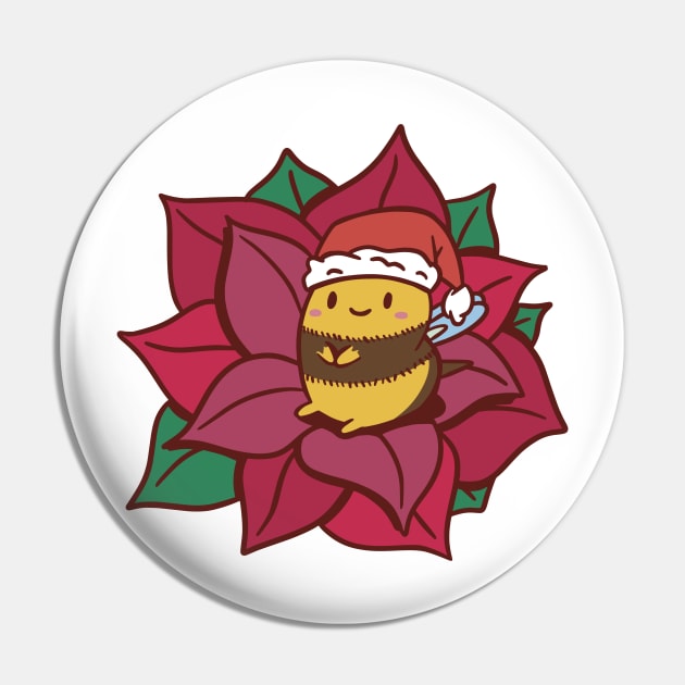 Christmas Bee Holiday Beekeeper Pin by Little Duck Designs