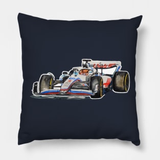 Racing Car in watercolours pattern illustration, Formula 1 watercolours Pillow