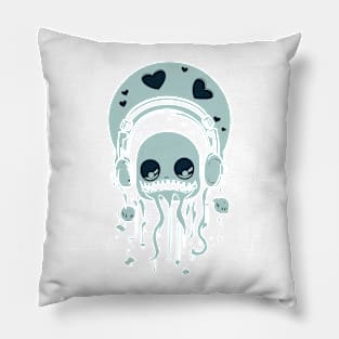 horror and cute  eyes fantastic and gotic graphic design ironpalette Pillow