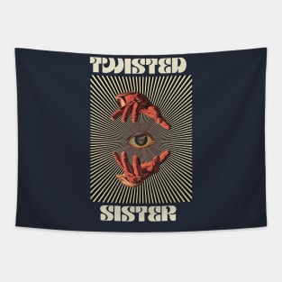 Hand Eyes Twisted Sister Tapestry