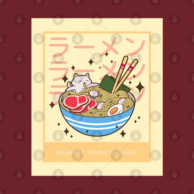 Kawaii Ramen Shop with Cat by Escape Reality Comics