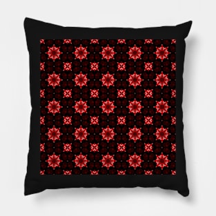 Ominous Red Kaleidoscope pattern (Seamless) 24 Pillow