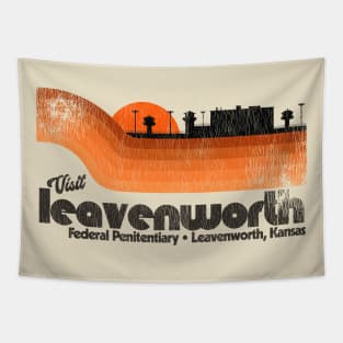 Visit Leavenworth Prison Retro Tourist Souvenir Tapestry