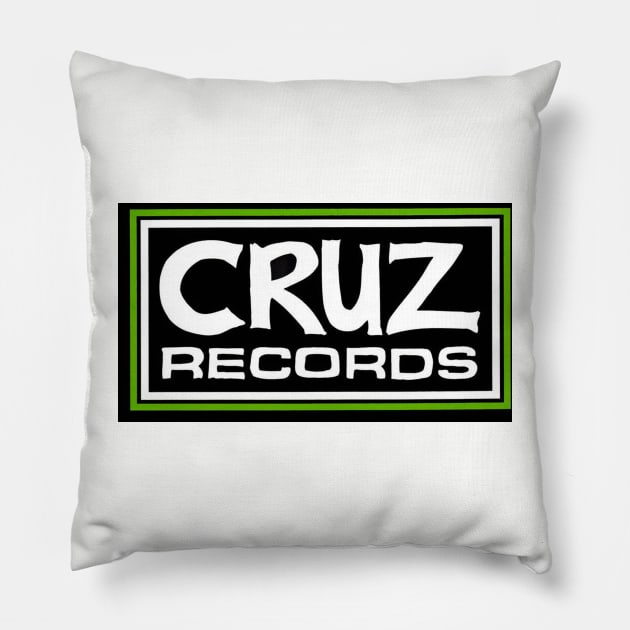 Cruz Records Pillow by MindsparkCreative