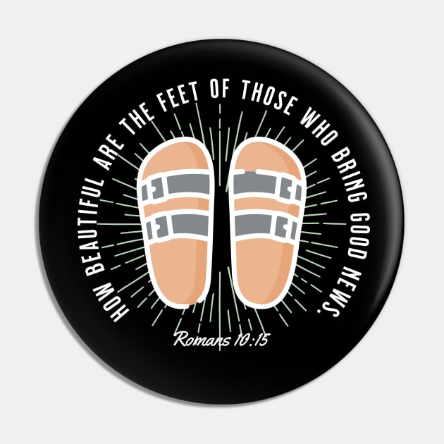 Beautiful Feet Missionary Gospel Mission Trip Sandals Pin by TGKelly