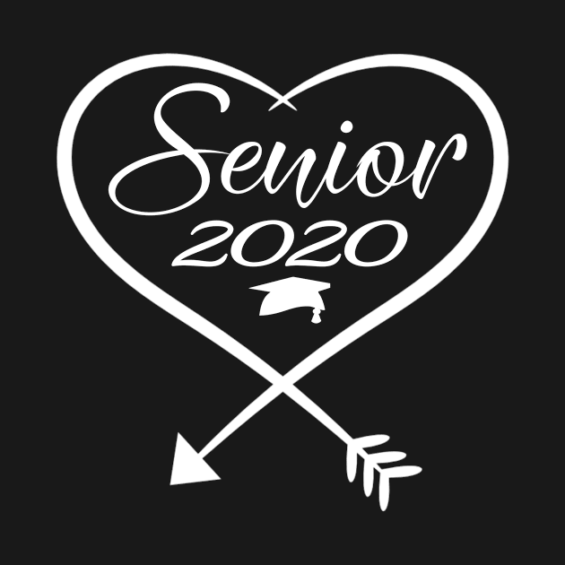 Senior Graduate 2020 Trendy Arrow Heart & Hat Graduation by Kimmicsts