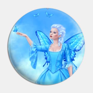 Blue Topaz Birthstone Fairy Pin