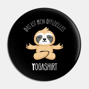 Offizielles Yogashirt Yoga Faultier Meditation Fun Pin