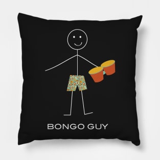 Funny Mens Bongo Guy Pillow