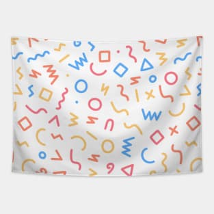 Abstract Alphabet Soup | colorful | Blue | Red | Yellow Tapestry