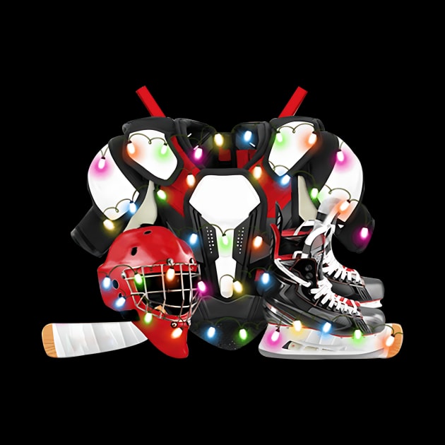 Christmas ice hockey outfit Happy Hockeydays Sport by Colorful Beach Sunset