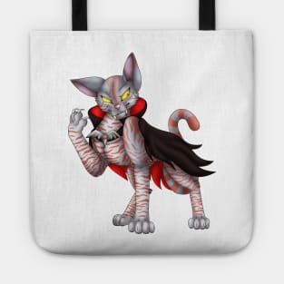 VampiCat: Red on Blue Tabby Tote
