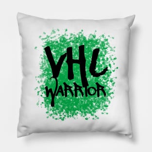 VHL Warrior - Von Hippel-Lindau Disease Design - Graffiti Style - Green Pillow