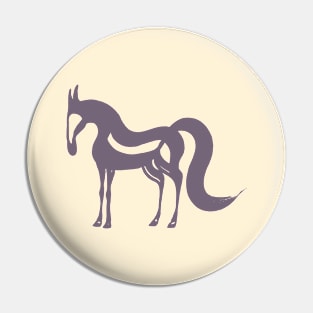 The Essence of a Horse (Beige and Mauve) Pin