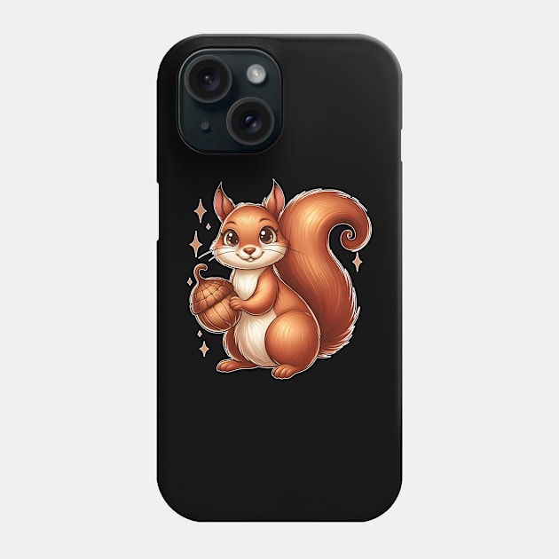 a cute squirrel Phone Case by InfiniteZone