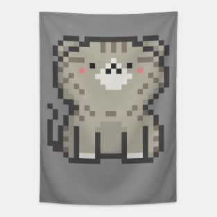 Pixel Quiet Scottish Fold Olive Tabby Cat 30 Tapestry