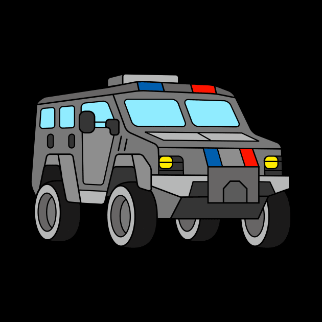 Armoured SWAT Police Truck by samshirts