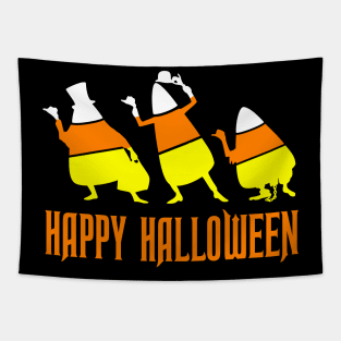 Halloween Hitchhiking Ghosts Candy Corns Tapestry