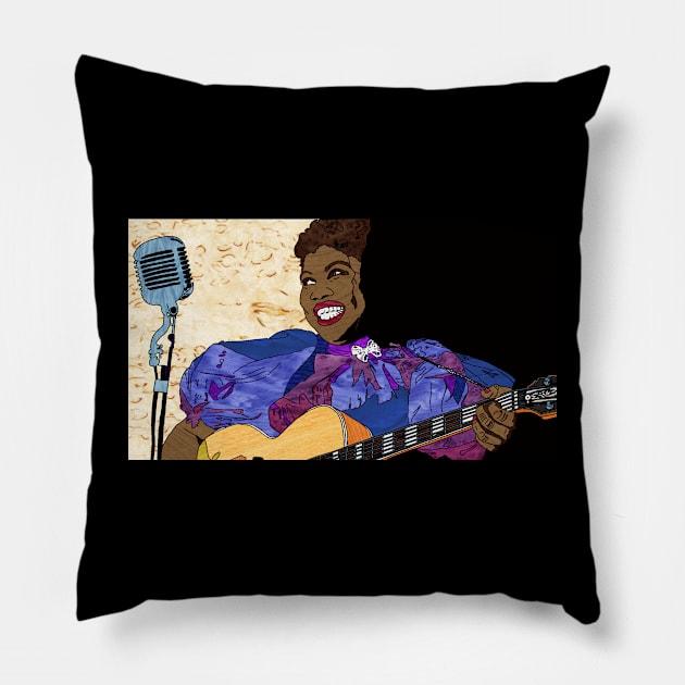 Sister Rosetta Tharpe Pillow by Gregg Standridge