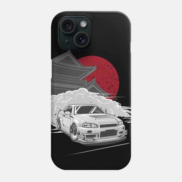 Nissan Skyline GTR 34 Phone Case by JDMAPEX