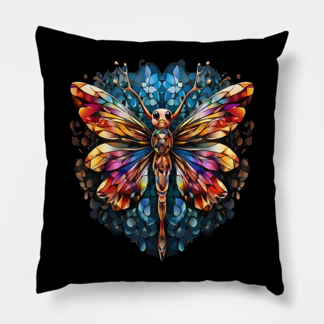 Dragonfly Rainbow Pillow by JH Mart