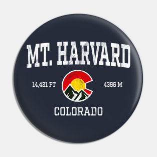 Mt Harvard Colorado 14ers Vintage Athletic Mountains Pin