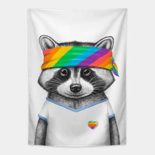 Pride raccoon Tapestry