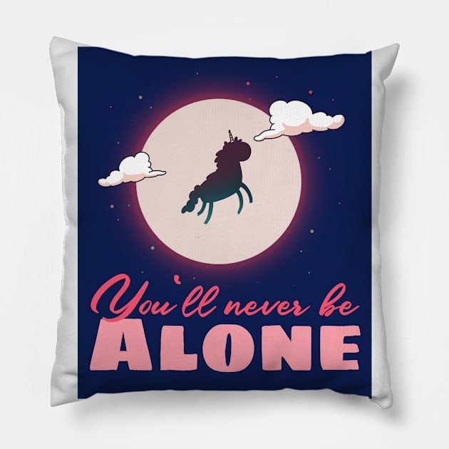 You'll never be alone Pillow by Harry C