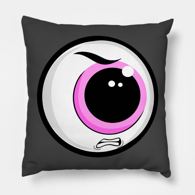 Angry Eyeball! Pillow by rob-cure