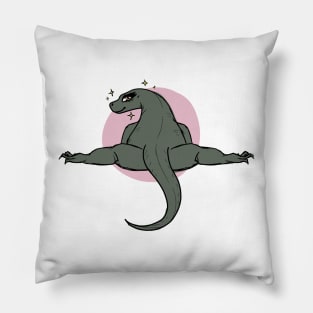 yassified komodo dragon Pillow