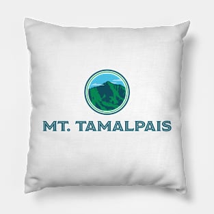 Mt. Tamalpais in circle with inline type Pillow