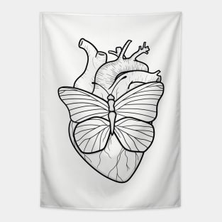 Butterfly heart Tapestry