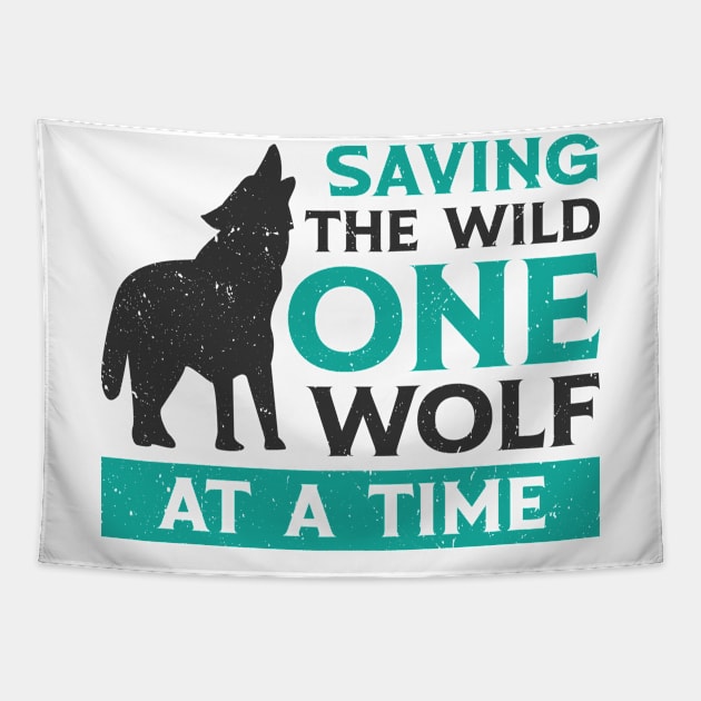 World Wildlife Day Wolf Art Wildlife Conservation Wolf Tapestry by Tom´s TeeStore