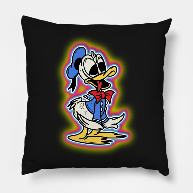 DMT TRIP DUCK Pillow by BlazedAustralia