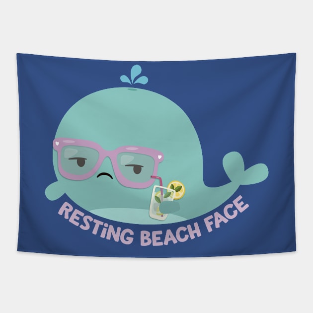 Resting Beach Face Tapestry by FunUsualSuspects