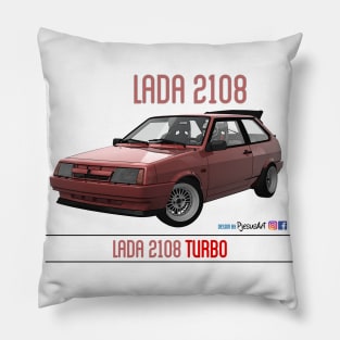 Lada 2108 Turbo Corrida Red Pillow