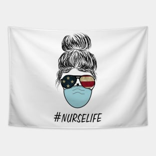 Nurse Life with face mask Tapestry