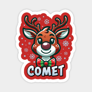 Santa’s Reindeer Comet Xmas Group Costume Magnet