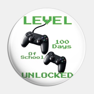 Level Unlocked 100 Days of School - PanfurWare LLC Pin