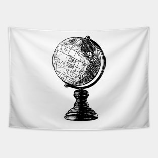 Globe hand drawn Tapestry